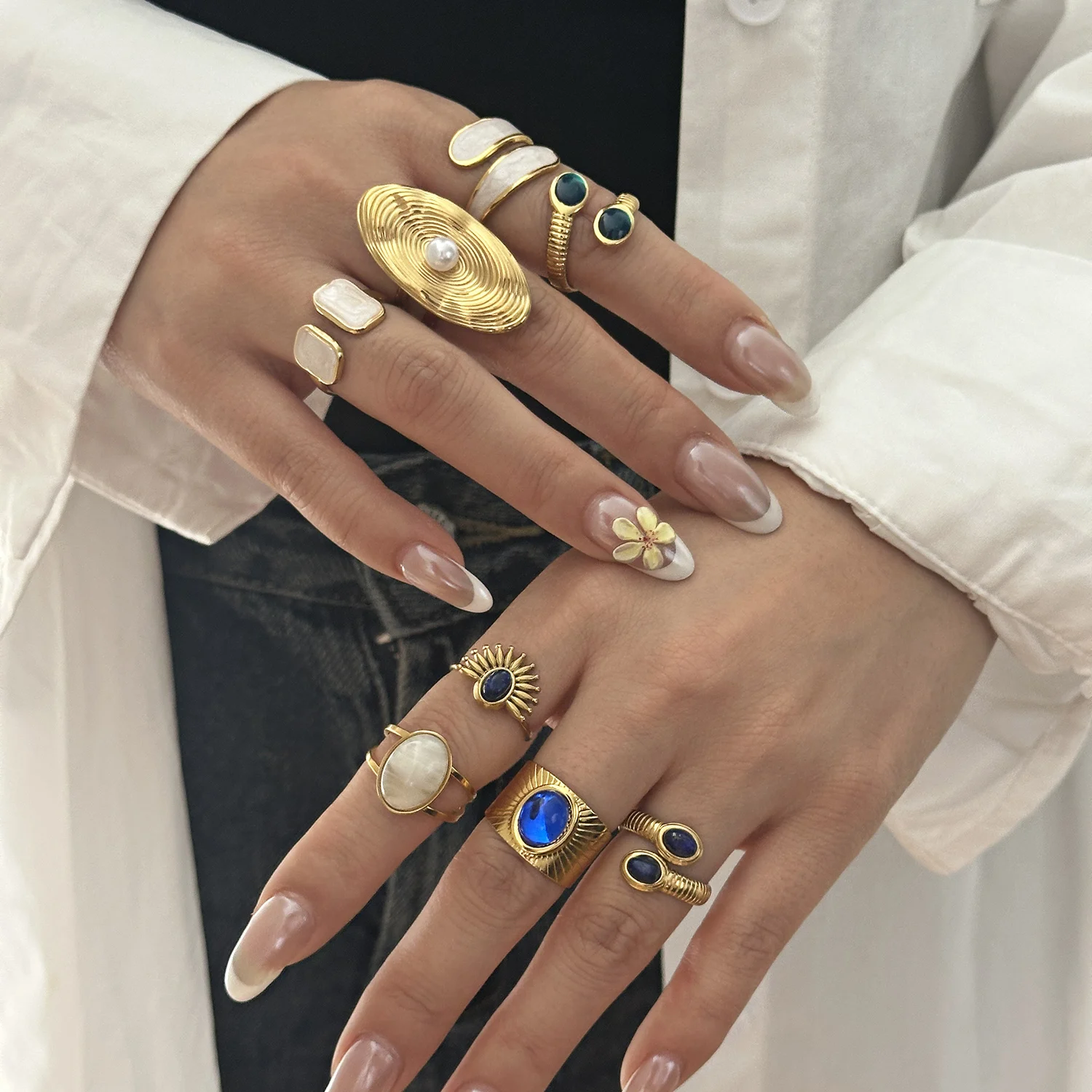 Stainless Steel Gold Plated Ri - Minimalist Ring Stackable review and price