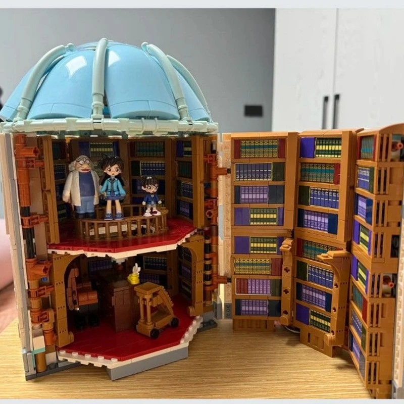 Конструктор QMAN Keeppley Детектив Конан – Кабинет Шиничи (Дом Кудо), сувенир, подарок для мальчиков