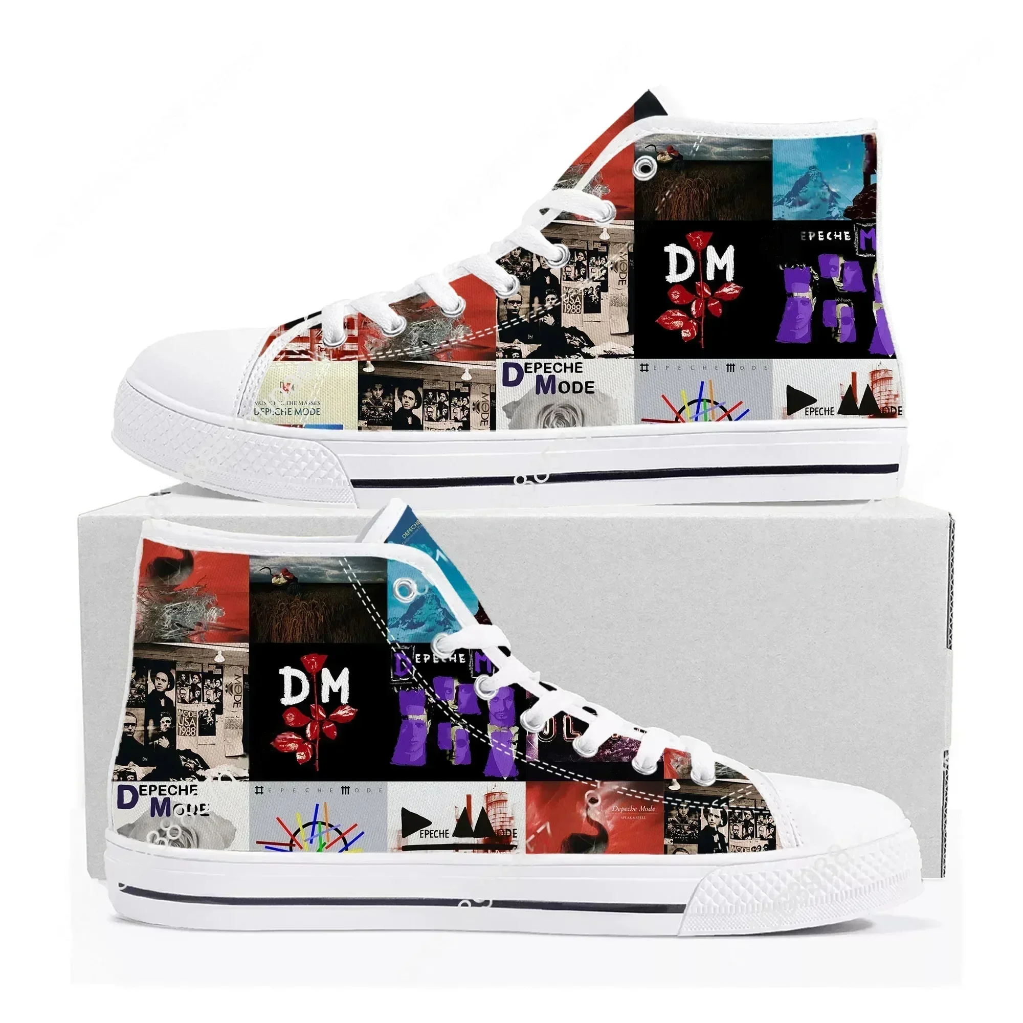 

Кроссовки D-Depeche R-Rock Band Mode High Top для мужчин, женщин и подростков, высококачественные повседневные кеды из канваса для пар, обувь на заказ