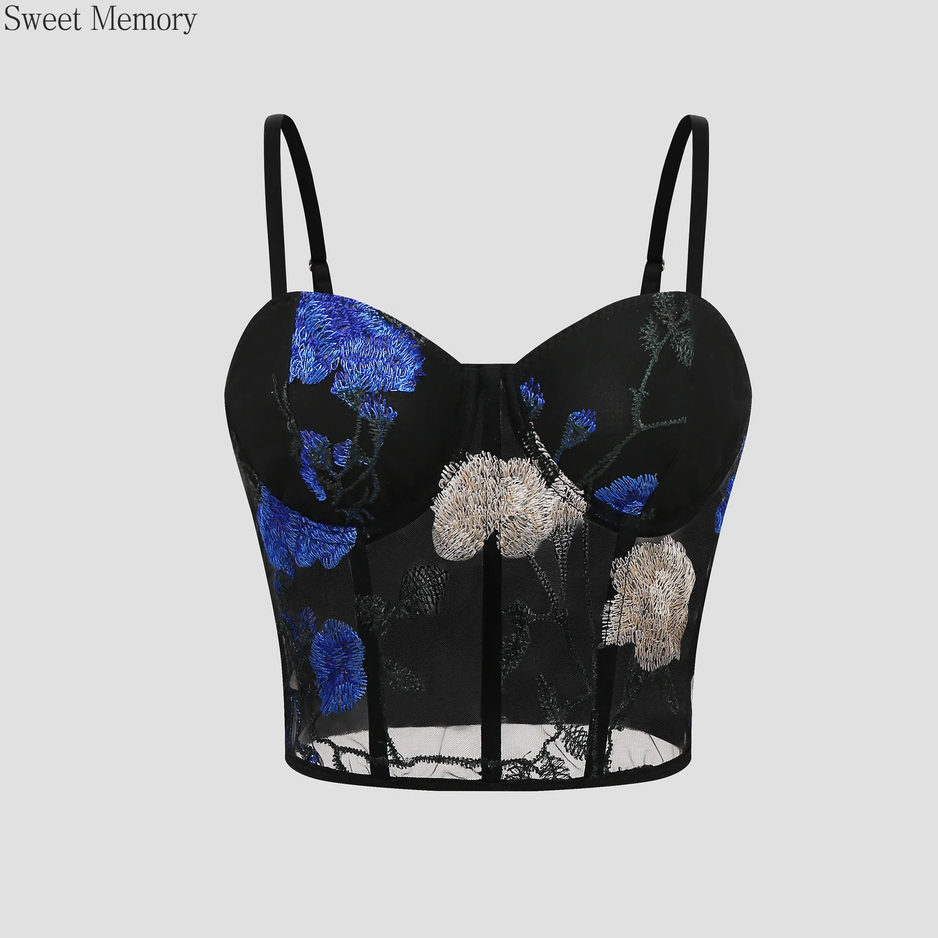 A827 Sweet Memory Сетчатый топ – обзор и цена Embroidery Underwear