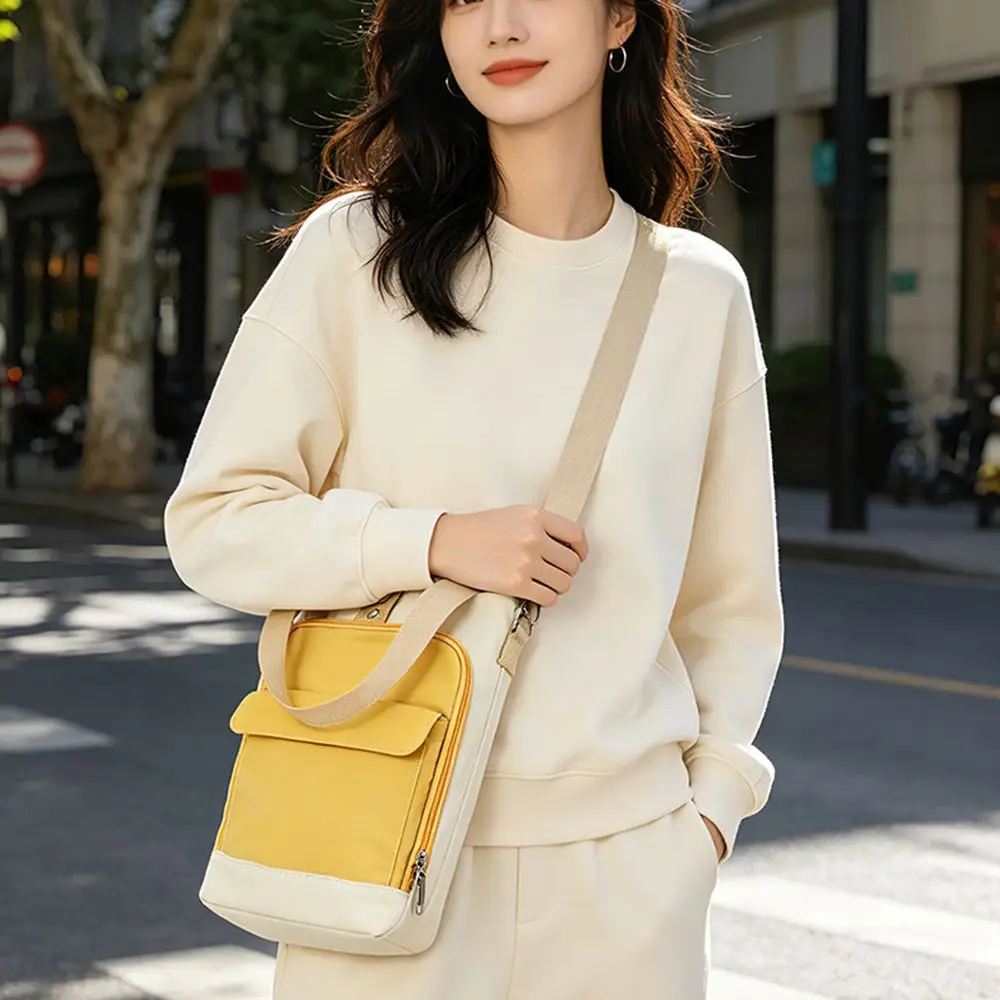 Adjustable Strap Crossbody Water Bottle Bag Heat Insulation Front Pocket Water Bottle Holder Top Handle Open Top