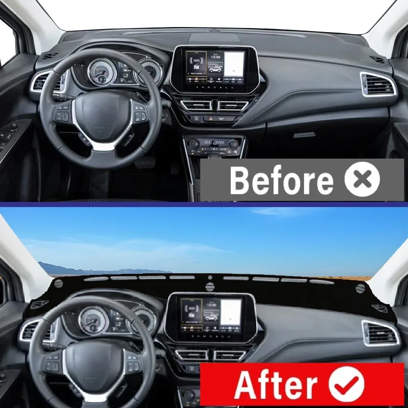 For Suzuki SX4 S-Cross MK3 2022 2023 2024 2025 1pc Car Center Console Dashboard Dustproof Carpet Trim Pad Sun Shade Non-slip Mat 4