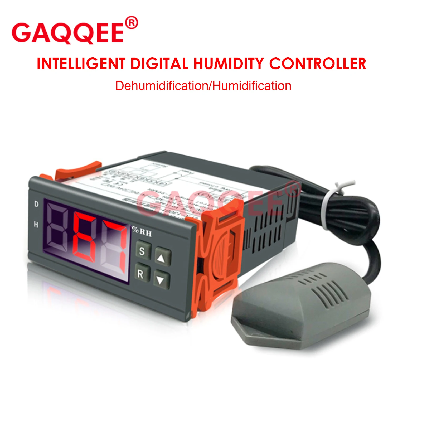 ZFX-13001 Humidity Controller Intelligent Hygrometer Controller 12V/24V/110V/220V Humidistat 1% ~ 99% RH Two Modes Adjustable