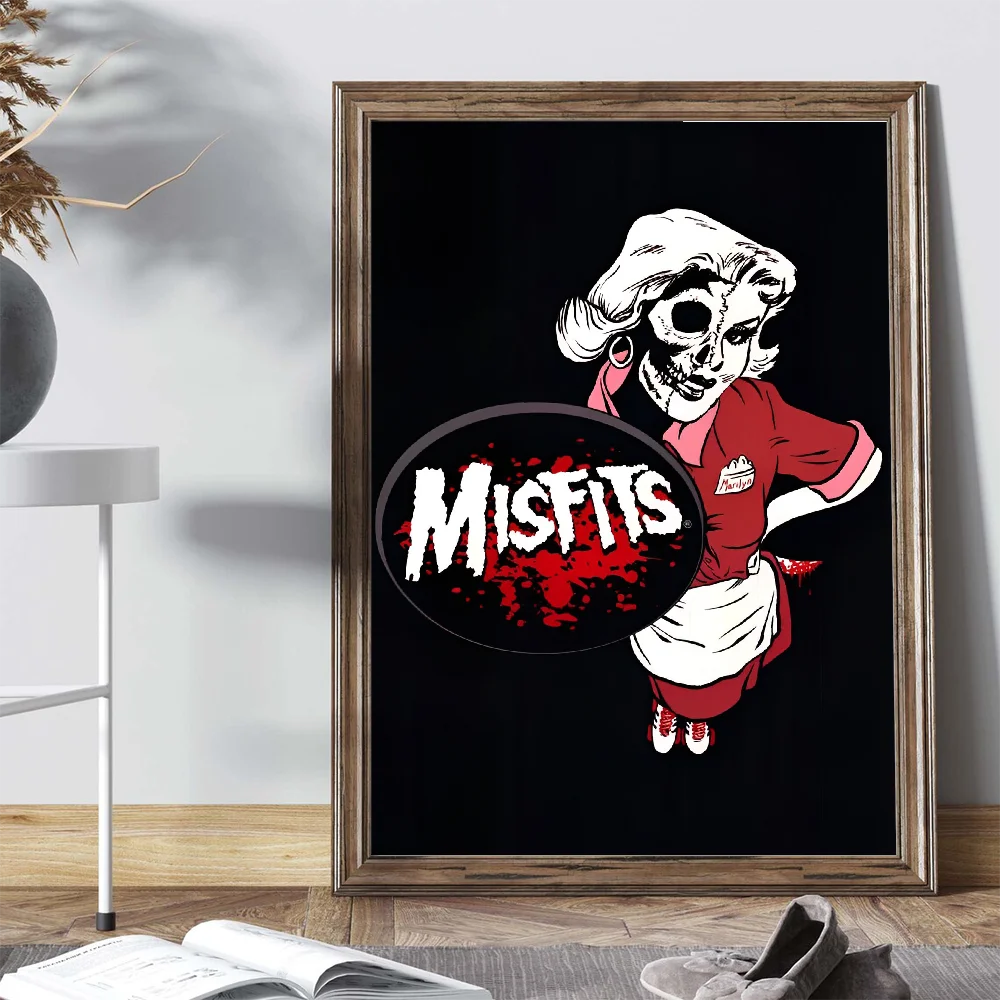 M-Misfits Hot Poster Self-adhesive Art Poster Retro Kraft Paper Sticker DIY Room Bar Cafe Vintage Decorative Painting