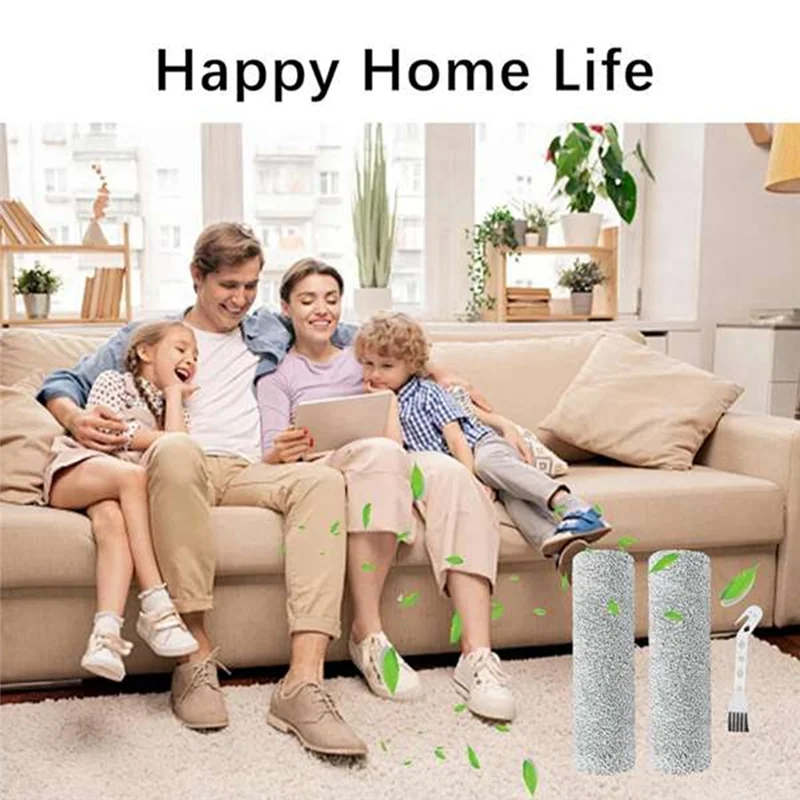 EAS-2 pçs rolo pano para ecovacs x8 pro omni vassoura acessórios de reposição de longa duração peças mais limpas substituição