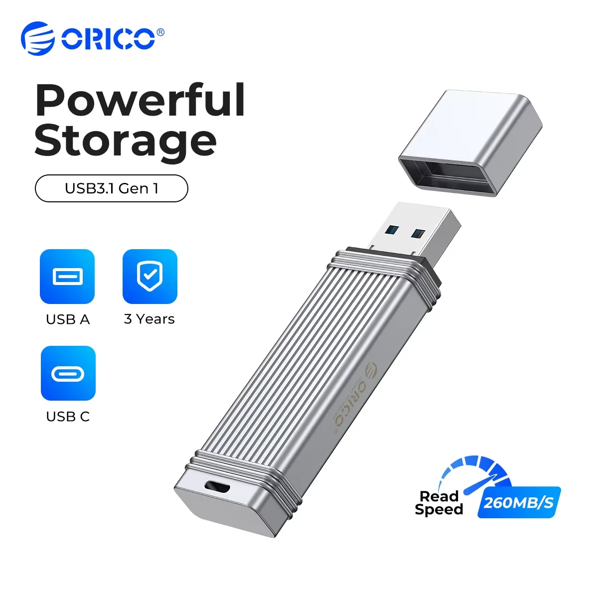 

ORICO USB 3.2 Pen Drive 260MB/S USB Flash Drive 256GB 128GB 64GB 32GB Pendrive Type-C USB3.2 Flash Drive for Android Micro/PC