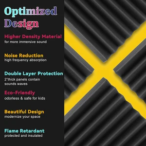 Stüdyo ses yalıtımı 12 paket, paneller, köpük emici ses, ktv yastık köpük duvar yalıtımı, ev dekorasyonu, köpük ev, ses geçirmez panelde 12 büyük satış, köpük-akustik-no. 7