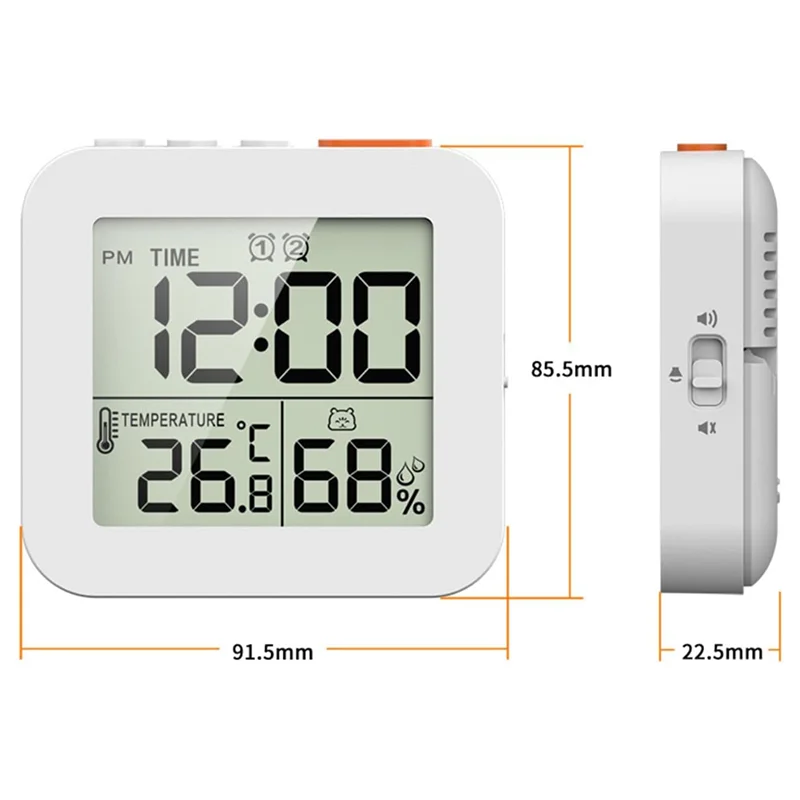 AS94-Temporizzatore da cucina per cucinare con conto alla rovescia, timer digitale alimentato a batteria con ampio display, per bambini