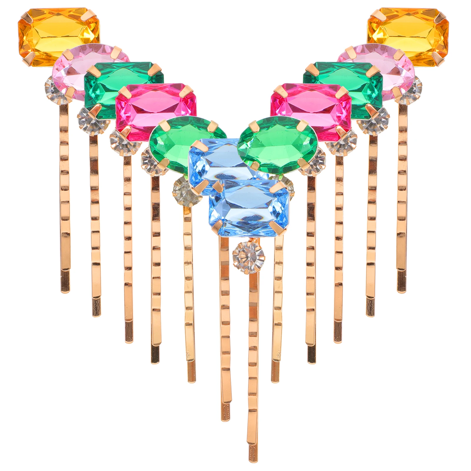 

12 Pcs Hair Decorations For Clips Alloy Acrylic Decorative Pins Accessories For Women for Women Styling Wedding Prom Gifts