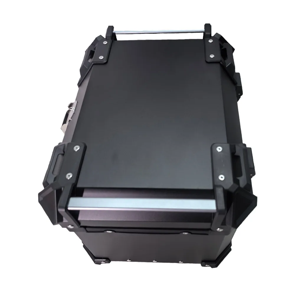 45L تنقش سبائك الألومنيوم مربع خلفي دراجة نارية مربع خلفي دراجة نارية جذع صندوق تخزين