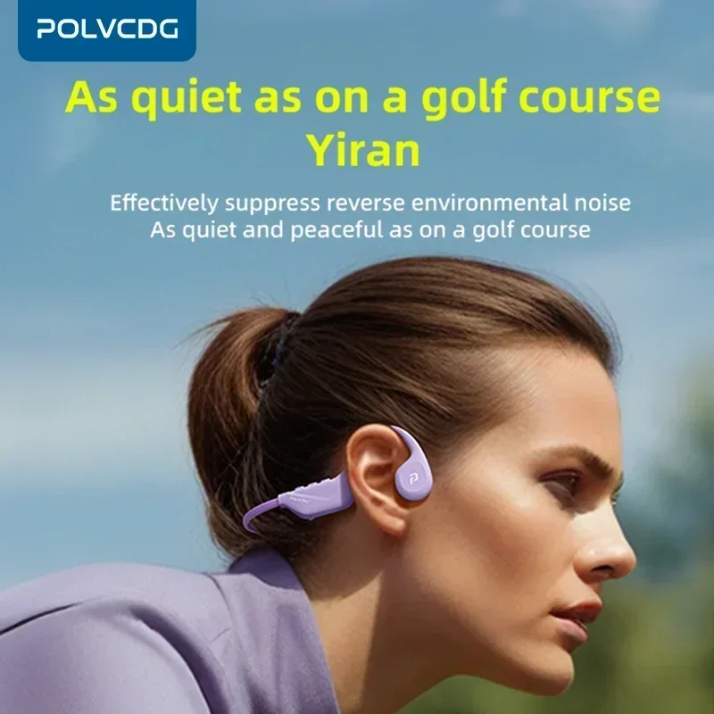 POLVCDG Open Bone Conduction Cycling Earphones Bluetooth 5.4 Earphones Outdoor Sports Running Earphones X1