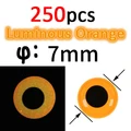 250pcs orange 7mm