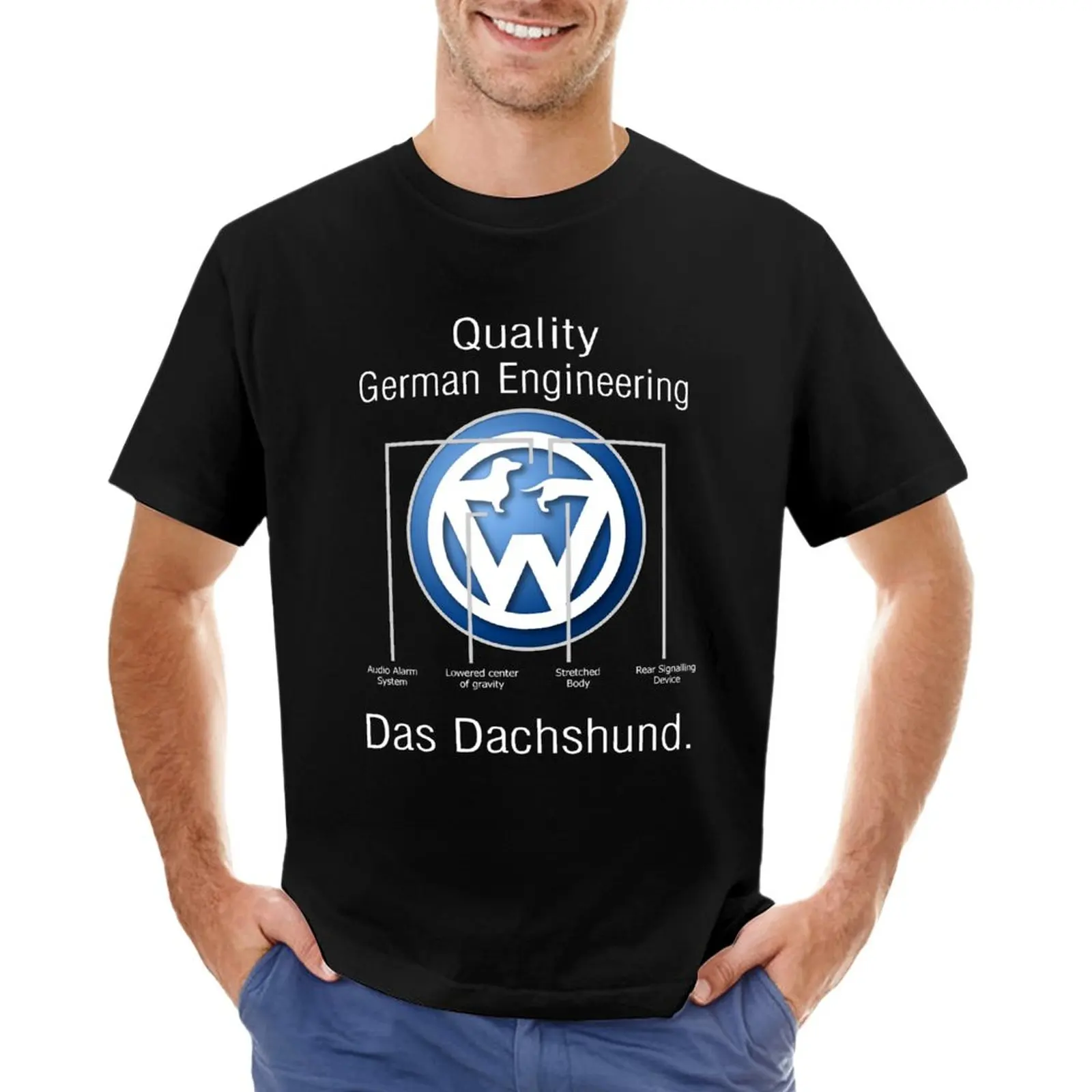 Quality German Engineering Das Dachshund - Doxie T-Shirt plus size tops cat shirts Short sleeve tee men