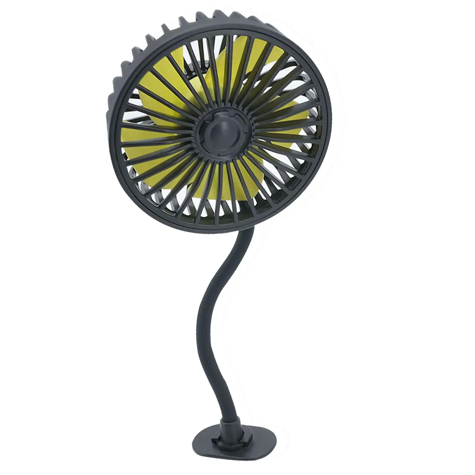 USB Car Cooling Fan with Flexible Gooseneck,3 Speeds Strong ,Bk Seat Dashboard Cooler for RV, Golf, Truck, Summer, Sedan