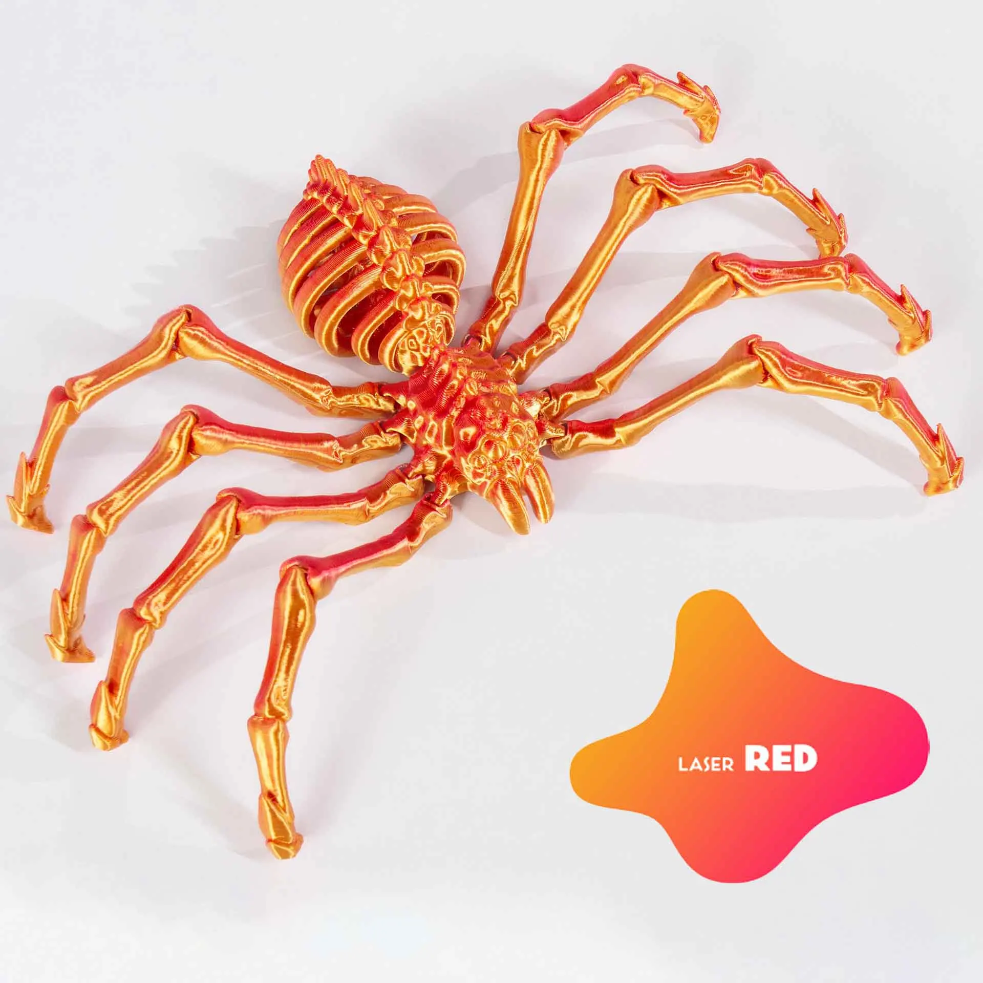 3D Printing Simulation Spider Novelty Elasticity Glow-in-the-dark Spider Creative Contraction Joints Movable Insect Toy Model