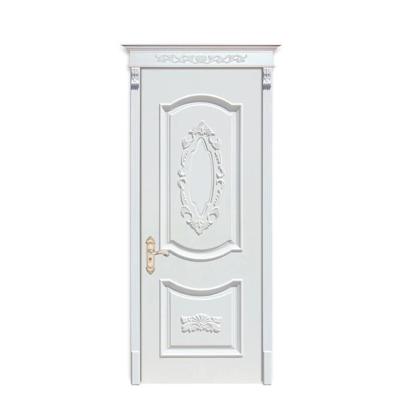 Customizable Home Interior House Door Current Public Bathroom Bedroom Wooden Door Entrance Franch European Porta Home Furniture