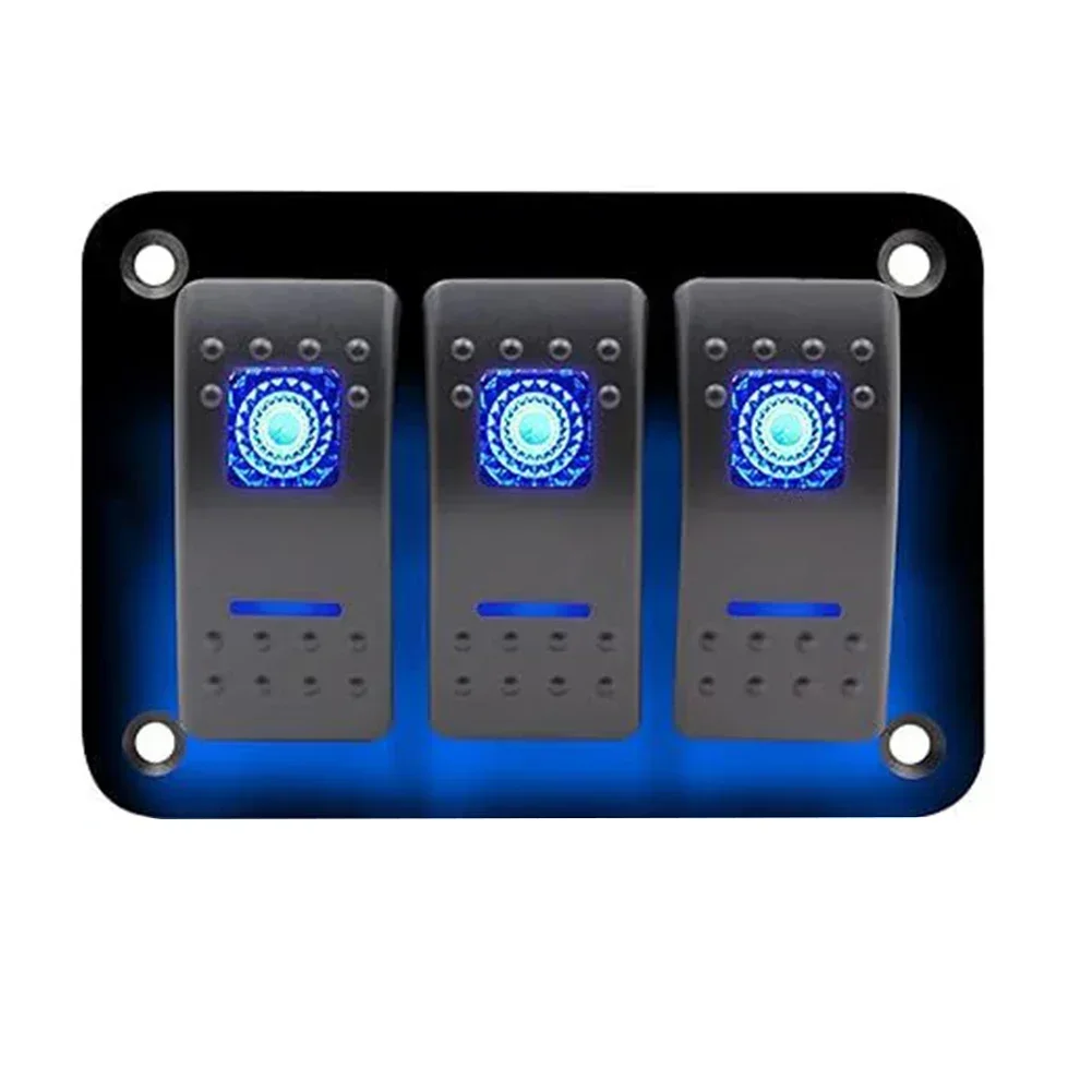 12V 24VDC Switch Blue Rocker Switch Low-Light Conditions Robust Plastic Construction Car Motorcycle Boat Use For Device Control