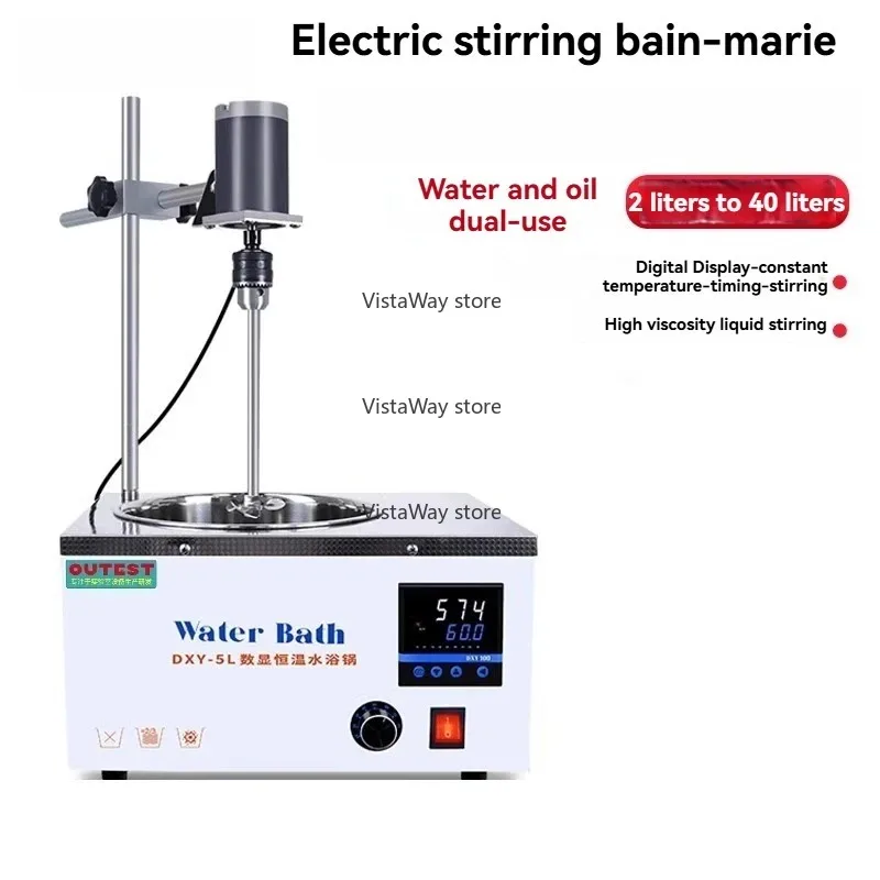 Электрическая водяная баня, 5 л, электрическая водяная баня с чернильным клеем, лабораторная водяная баня с постоянной температурой