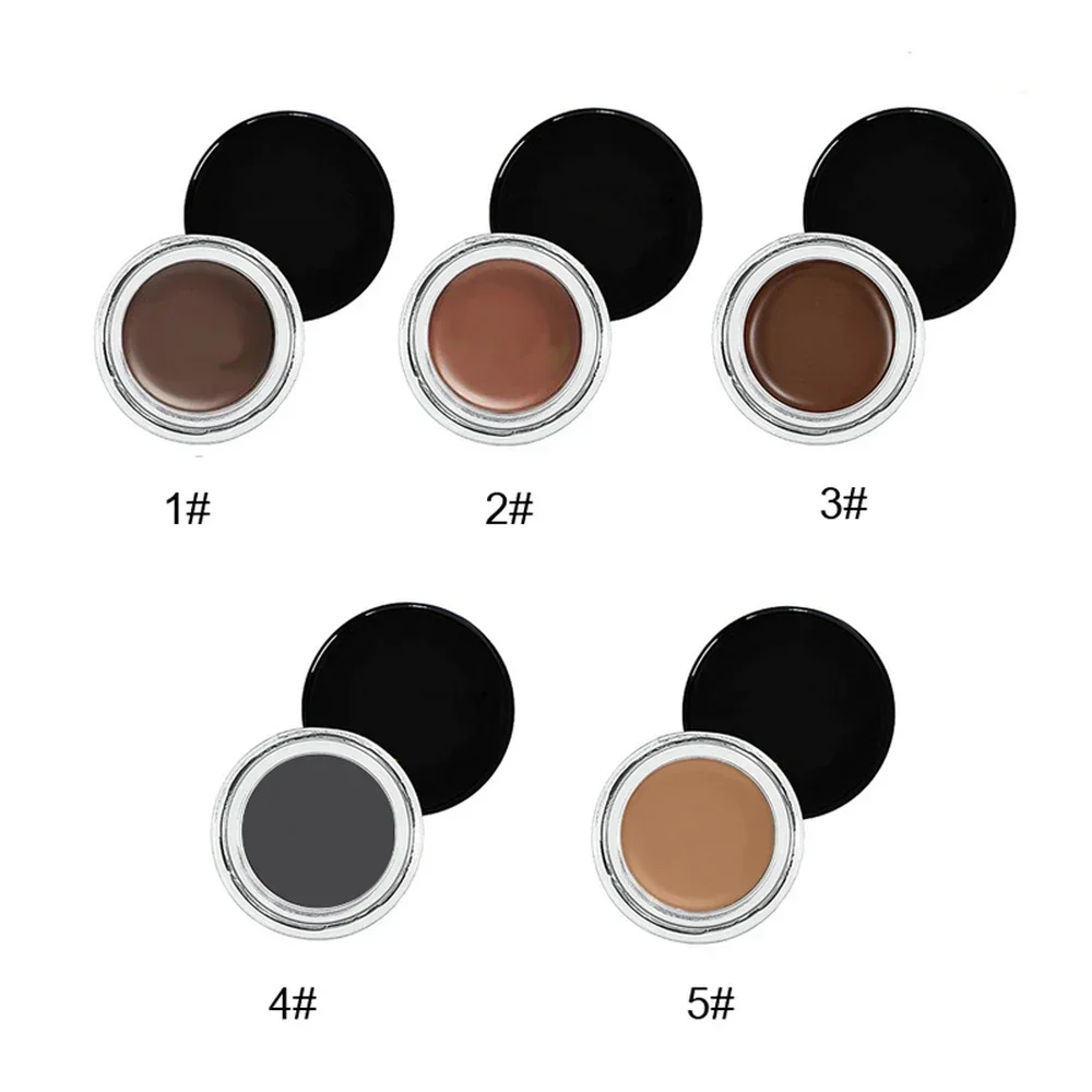 Crema de cejas de Etiqueta Privada, 5 colores, personalizada a granel con cepillo, pigmento impermeable a prueba de sudor, larga duración, fácil de quitar, maquillaje, Belleza