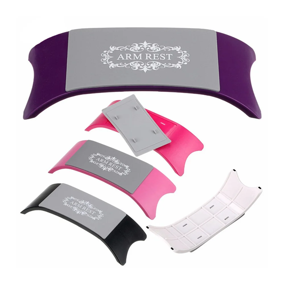 Cojín para decoración de uñas, soporte de mano de silicona Premium púrpura, reposabrazos estable para herramientas de manicura profesionales, accesorios de salón