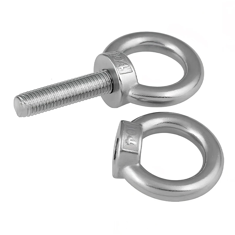 M5 M6 Marine Eye Nut Eye Bolt,304 Stainless Steel Marine Lifting Eye Nuts/ Screw Ring Eyebolt Ring Hooking Nut Screws