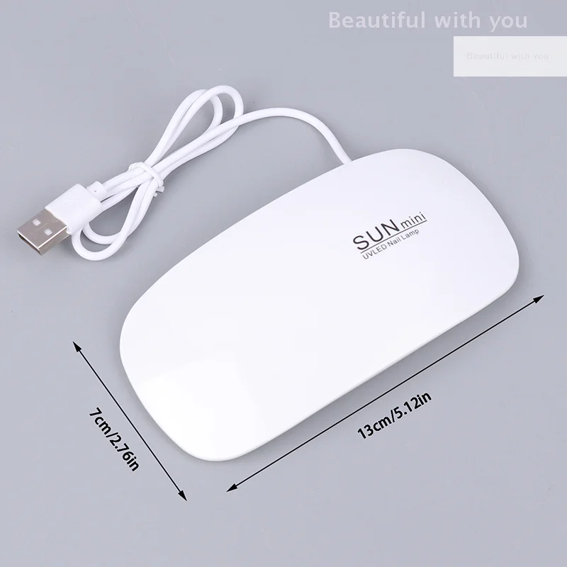 6W Mini Nagellamp UV LED Gel Polish Uitgeharde Roze Witte Nagel Droger Machine Draagbare USB Kabel Thuis nagels Droog Tool Voor Gel Vernis