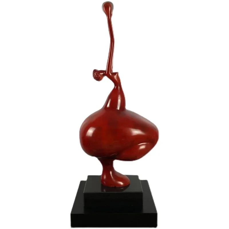 Abstract figure sculpture artwork, modern creative model room floor-to-ceiling soft decoration, living room home wine cabinet
