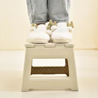 HTMCK New Folding Stool with Integrated Design, Lightweight & Thickened Structure, Portable for Home, Camping and Fishing 5