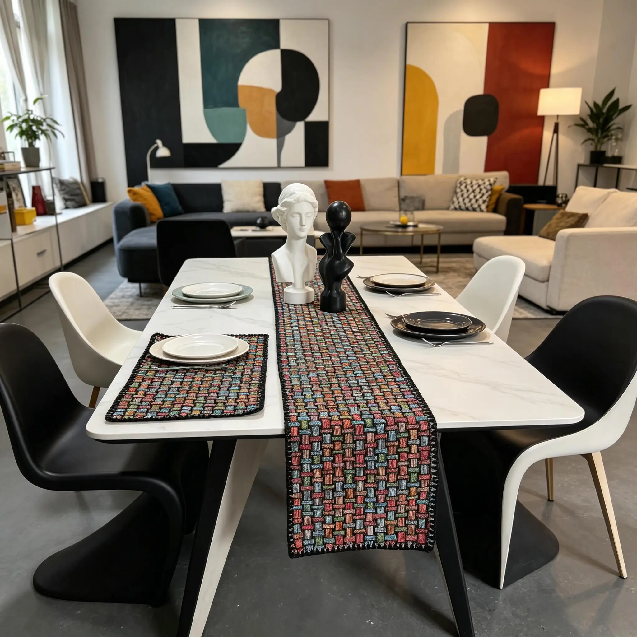 Coffee Table Runner Decorative Nordic Premium Cotton Linen Table Runner for Dining Table, TV Cabinet and Center Table Use