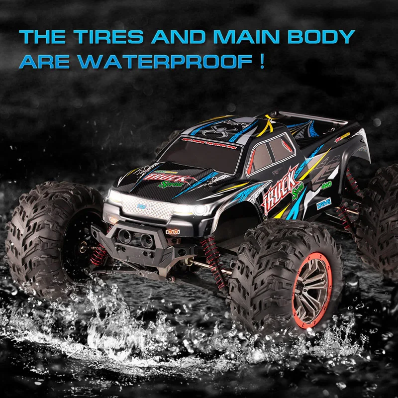 JTY Toys 1:10 RC Trucks 46km/h Dual Motor High Speed Remote Control Buggy Truck 4WD Bigfoot Climbing Off-Road Car Waterproof