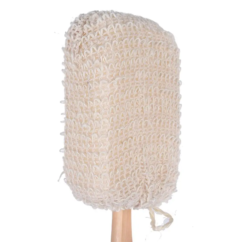 

2Pcs Bamboo Bath Brush Long H le Cotton Linen Exfoliation Shower Clean Foot Knees Soften Skin Massage