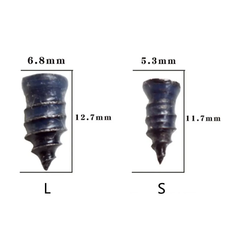 Kit mini chiodi per riparazione pneumatici da 50 pezzi per toppe per viti per foratura pneumatici tubeless per auto