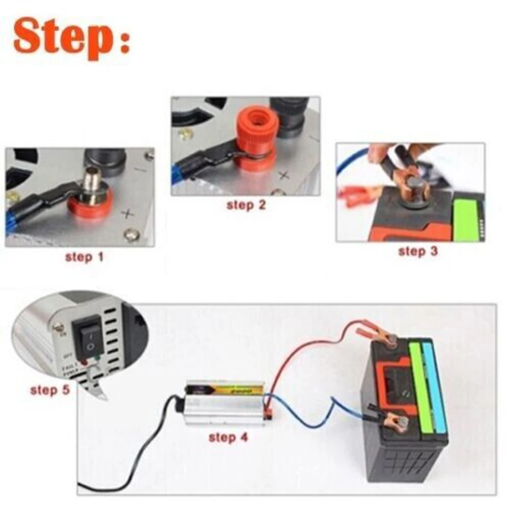 

Voltage Converter Power Inverter Home Power Converter Inverter With Cable Set 220V-240V Output Voltage 500W DC