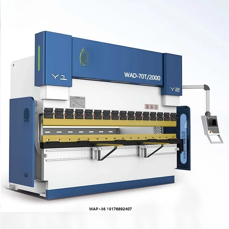 High Precision Electro-Hydraulic Synchronous CNC Bending Machine WAD 70T/2000 Reinforcement/Meta Press Brakel