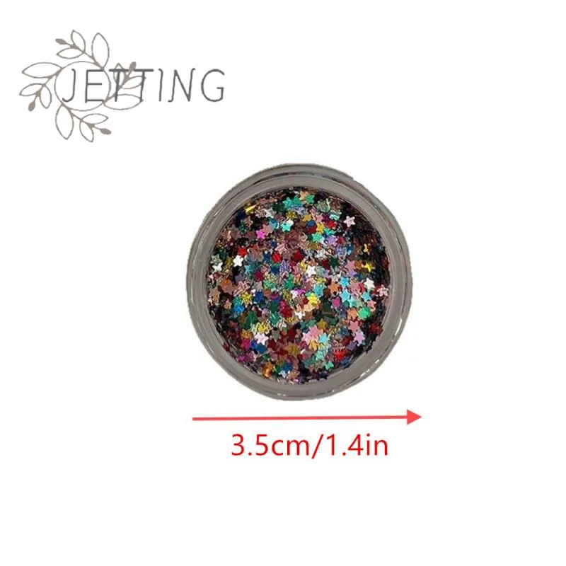 핫 1병 미니 스파클링 스타 네일 글리터 반짝이는 오각형 네일 장식 살롱 디자인 귀여운 액세서리 DIY 네일 아트 디자인