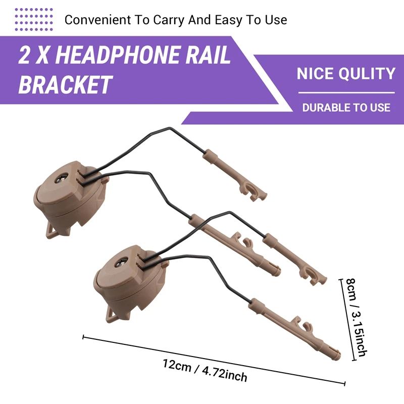 Pickup Headphones Rail Bracket Multi-Angle Adjustable Flip Ear Cups Fixed Bracket Helmet Accessories