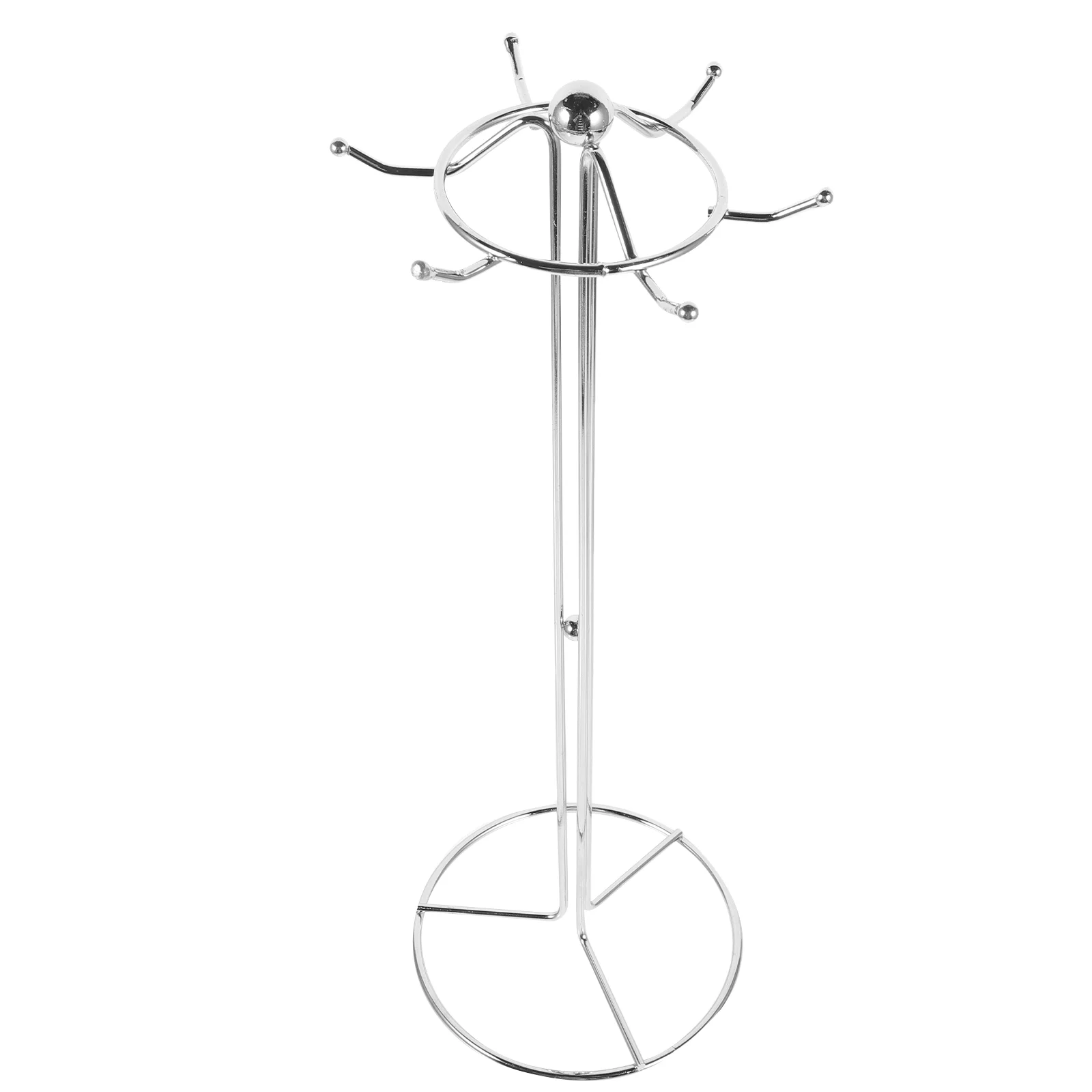 Supporto minimalista per supporto per spatola per scolapiatti da cucina in ferro inossidabile (ripiano rotondo a 6 ganci)
