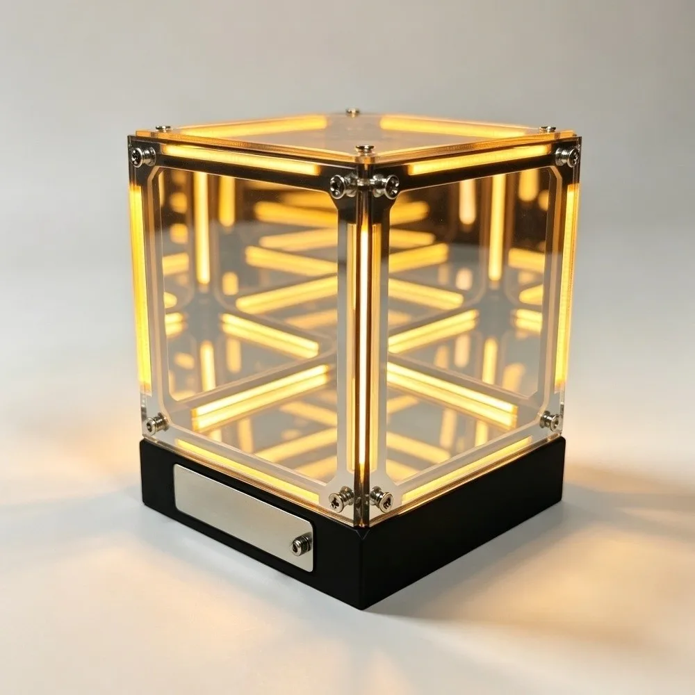 USB Charging Atmosphere Lamp Soft Light Delicate Craftsmanship Desktop Decoration Infinite Mirror Effect E-sports figurine lamp