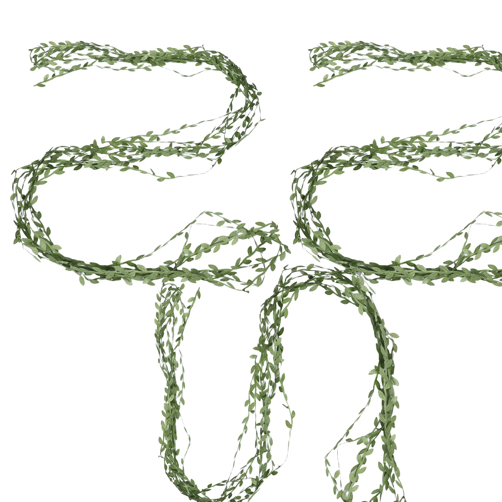 

3pcs Green Artificial Vine Leaves Garland 20M Hanging Fake Willow Greenery Diy Wreath Decor Crafts Faux Willow Stems Green Leaf