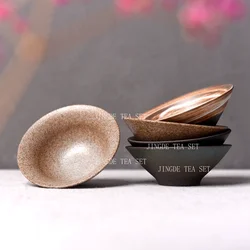 Blue and White Gilt Silver Teacup Handmade Ceramic Boutique Tea Cup Portable Single Cup Tea Bowl Household Teaware Accessories
