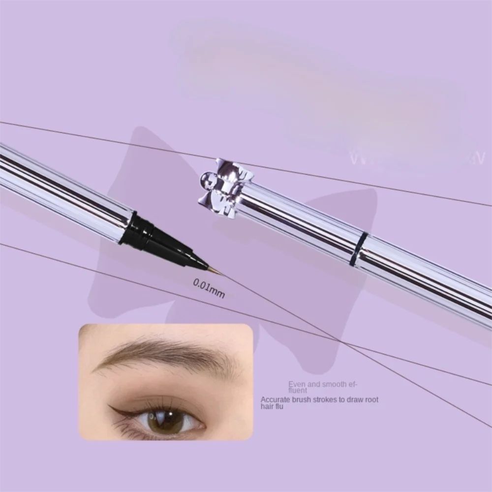 Lápiz de cejas de agua de larga duración, lápiz de cejas líquido resistente al agua y al sudor, herramienta cosmética de cejas fácil de agarrar de secado rápido