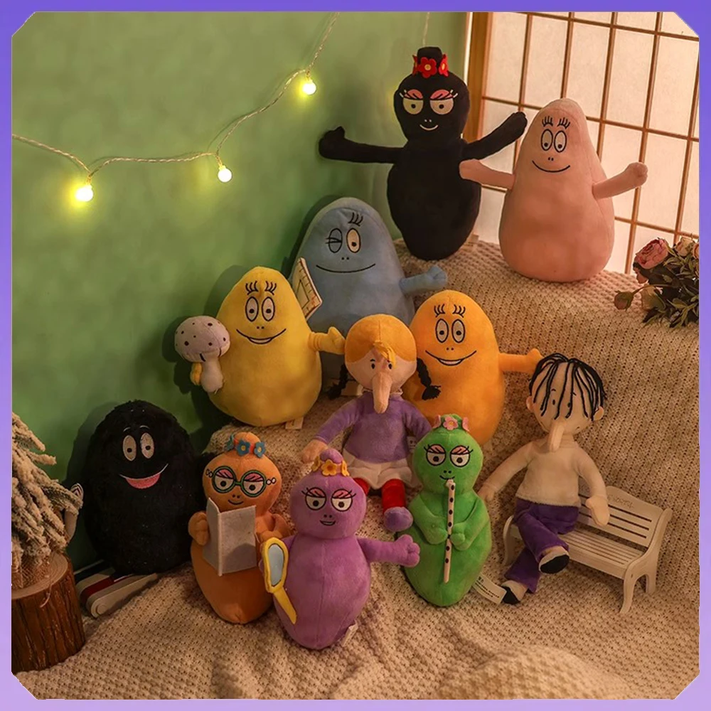 Barbapapa Plush Toy Action Figure Anime Peripherals Kawaii Doll Home Decoration Collectible Souvenir Model Creative Ornament Toy