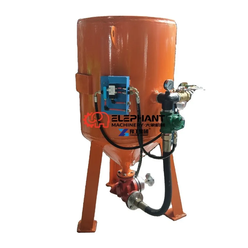 Portable Dry Sand Blasting Machine Sandblaster for Rust Removal CE Certified 1 Year Warranty PLC-controlled Steel Grit