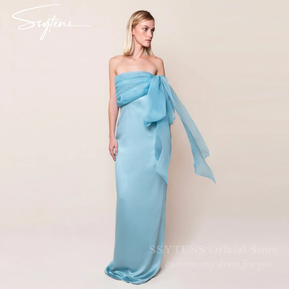 

SSYTENS Mermaid Arabic Prom Dresses Strapless Dubai Evening Party Dress Long Formal Occasion Gowns Customized