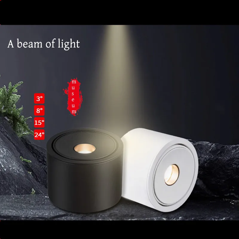 A beam of focused led exposed spotlights 3° 8° 15° small-angle corridor  entrance dining table tea room ambient lighting