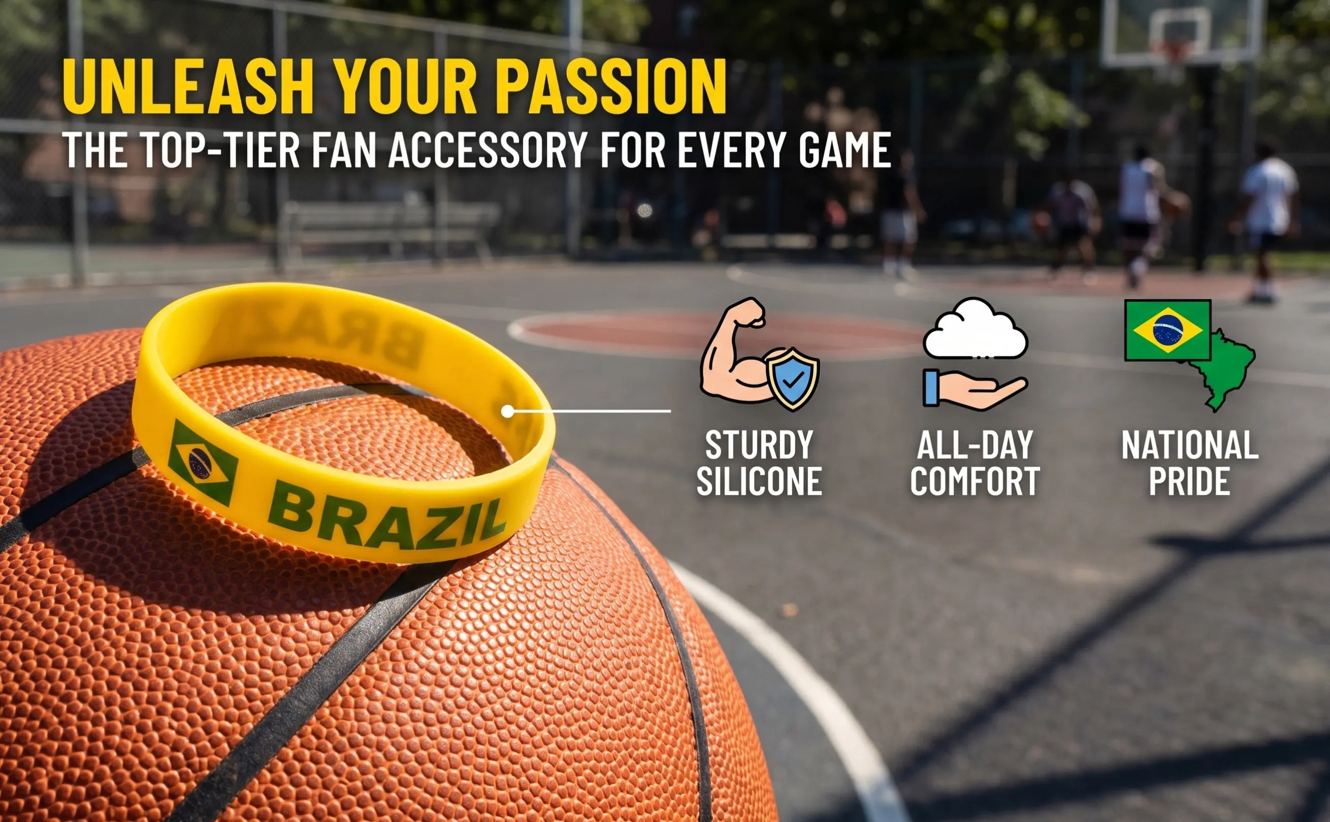 6Pcs Soft Premium Silicone Country Wristband Flag Sports Bracelet for Soccer Basketball Games International Competitions One