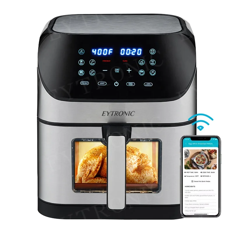 2026 New Model Multi-functionalNew Design Factory OEM Smart air Fryer Wifi APP Wifi Function Electric Deep Fryer Household Smart