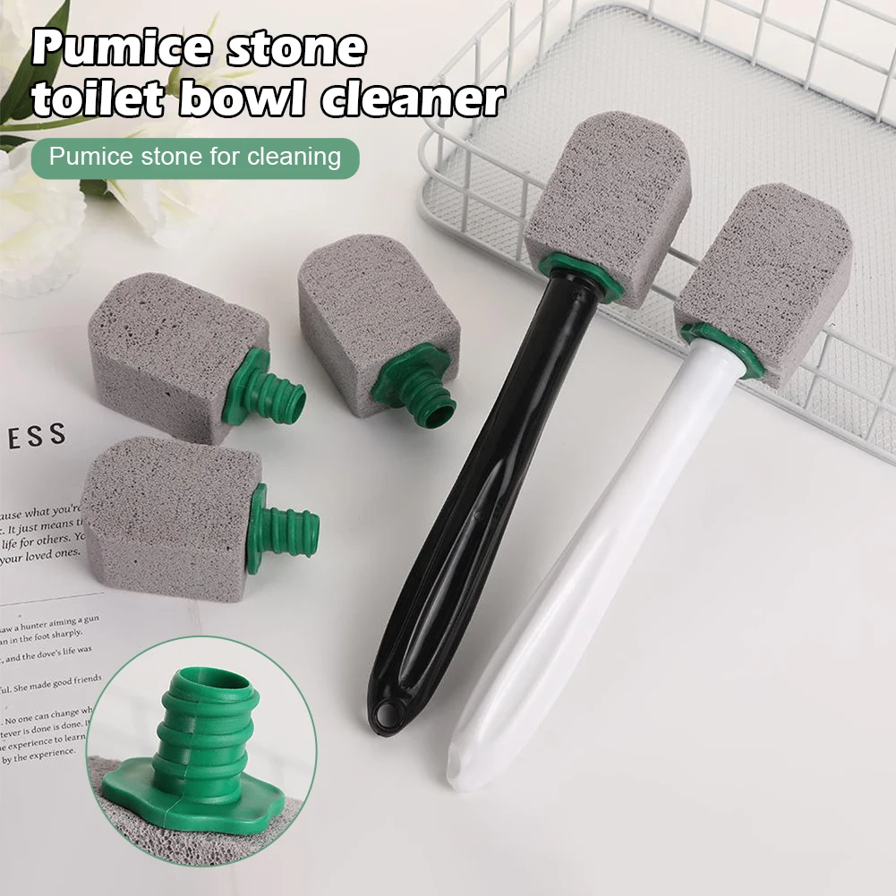 Toilet Cleaner, With 1 Pumice Stone + Pumice Stone, With A 30 Cm Long Handle Toilet Rod To Remove Hard Water Stains