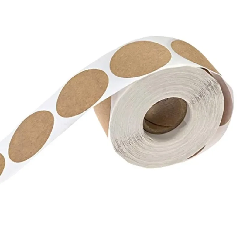 1PC/500 Stickers Custom Labels Stickers Kraft Paper Round Stickers Labelling Paper Items Classification Name Sticker