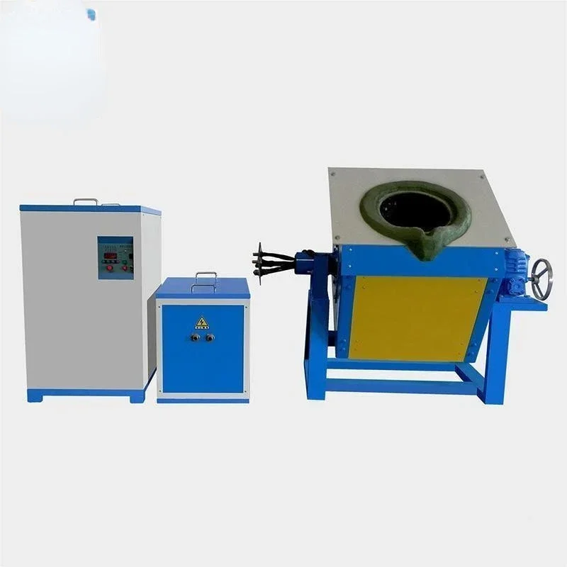 50KW IGBT Medium frequency induction electric melting furnace for melting gold iron steel copper aluminium brass